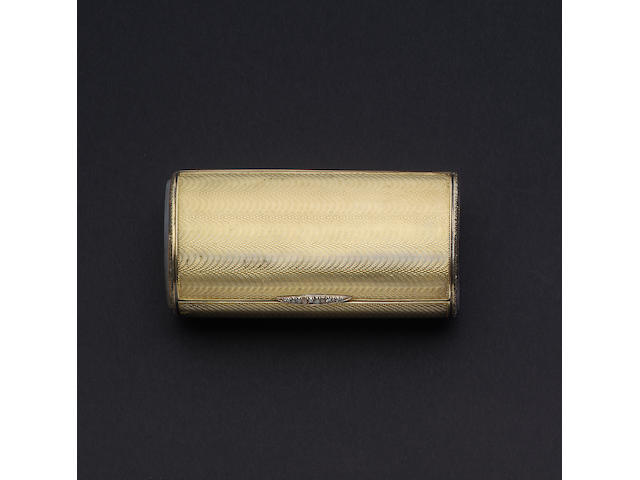 Faberg&#233;: An early 20th century Russian eighteen carat gold, moss agate and diamond set cigarette case, work master: Henrik Wigstrom, St Petersburg 1899-1908,