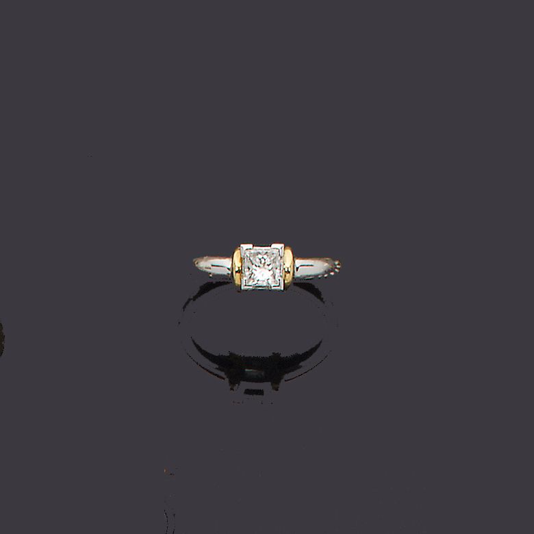 A diamond single-stone ring