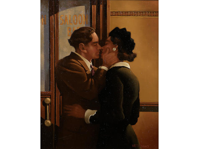 Jack Vettriano OBE HonLLD (b1951) "Ae Fond Kiss" 76 x 61cm (30 x 24ins)