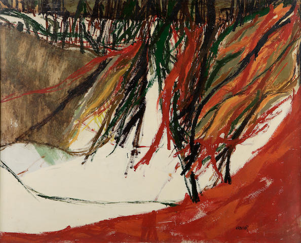 William Crozier (b1933) Forest fire 97 x 120cm (38 x 48ins)