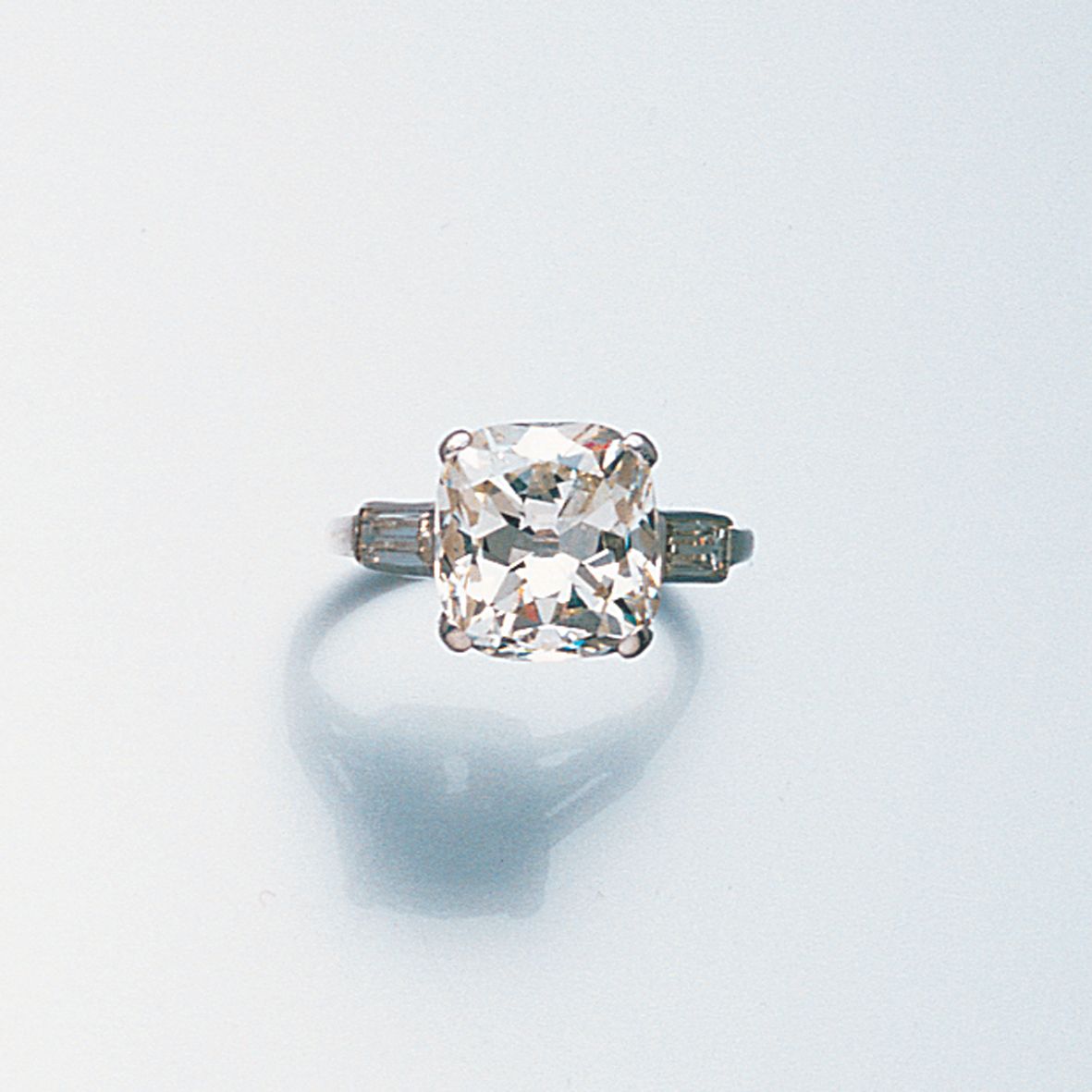 A diamond single-stone ring