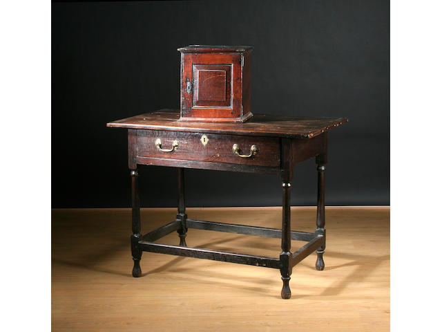 An early 18th Century oak side table