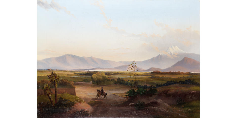Carlos (Karl) Nebel (German, 1805-1855) Mexico visto desde el Arsobisbado de Tacubaya 48.2 x 66 cm. (19 x 26 in.) unframed