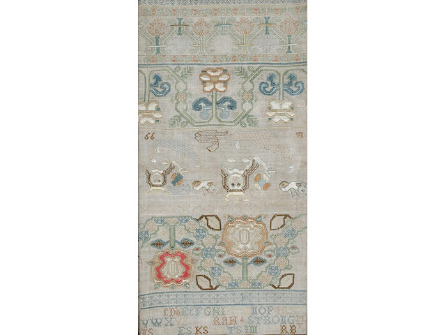 A William III sampler in short band format