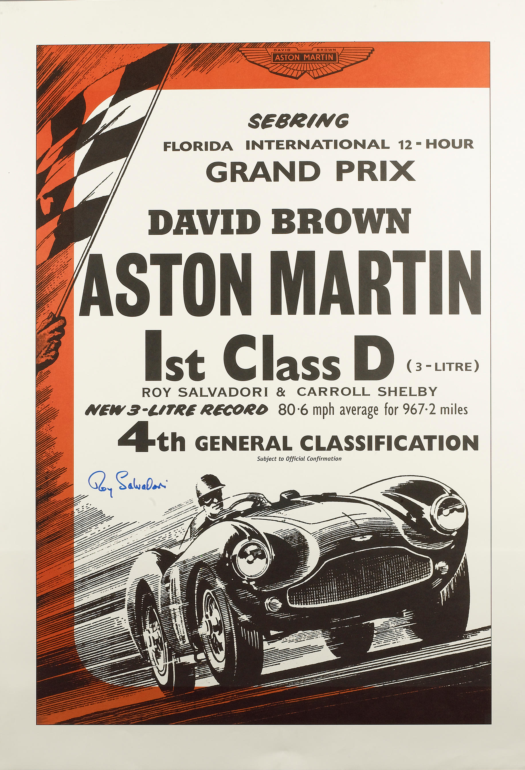 Lagonda Vintage motor car advert  poster reproduction.