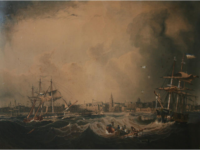 Richard G Reeve after Samuel Walters "View of the Port of Liverpool",