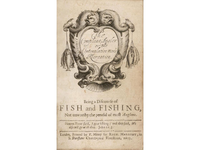 WALTON (IZAAK) The Compleat Angler or the Contemplative Man's Recreation, Being a Discourse of Fish and Fishing