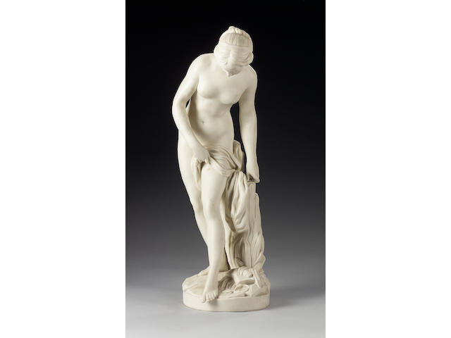 A Minton parian figure of the 'Venus at Bath', circa 1858,