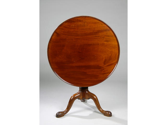 A George III mahogany circular table,