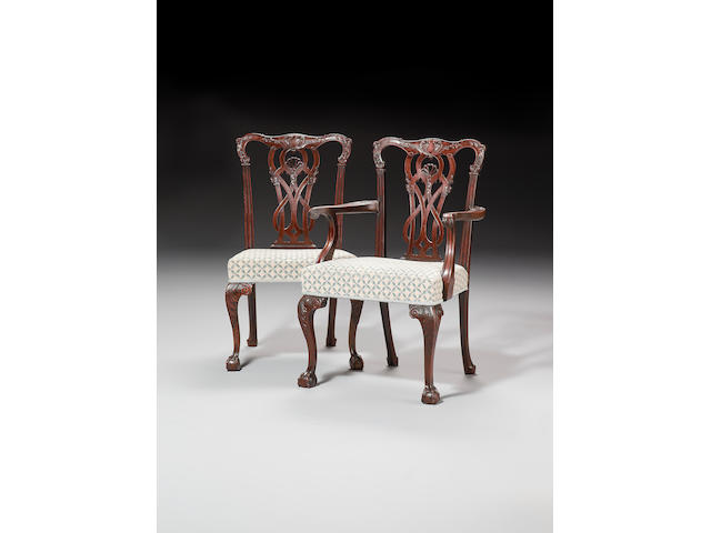 A set of twenty George III style mahogany Dining Chairsincluding a pair of open armchairs