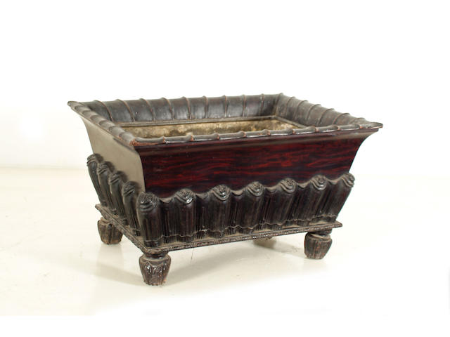 An early 19th Century Anglo-Indian ebonised wine cooler