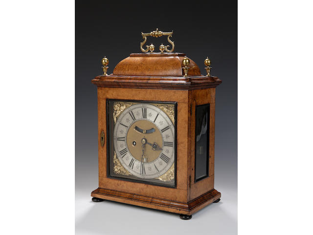 An early 18th century walnut table clock Claude Viet, London