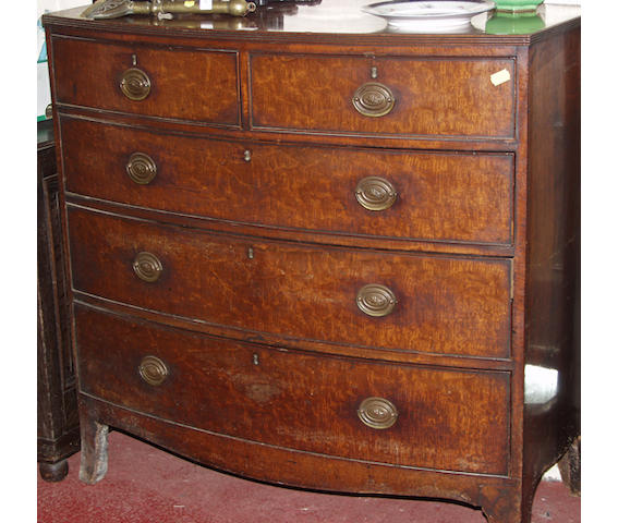 A late Regency mahogany chest of drawers