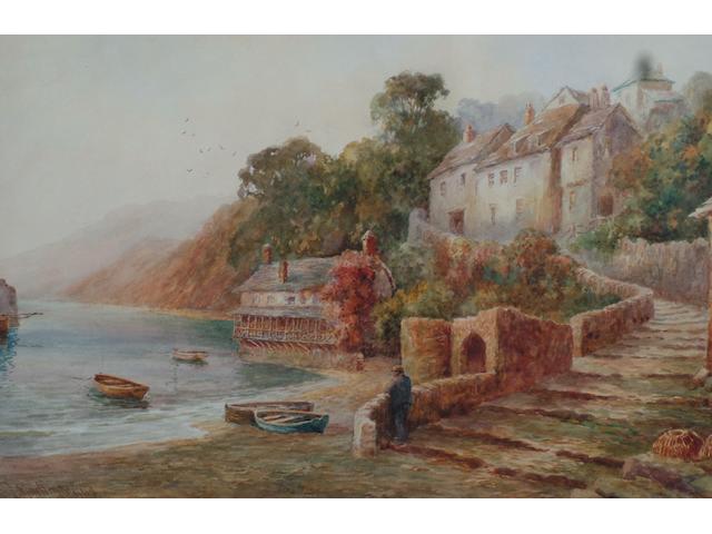 Thomas Mortimer (19th/20th Century) 'A view of Clovelly harbour from the foreshore' 32 x 49cm