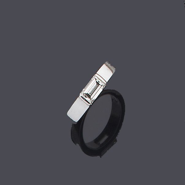 A diamond single-stone ring