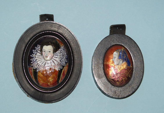 A 20th century oval enamel portrait miniature of Queen Elizabeth I,