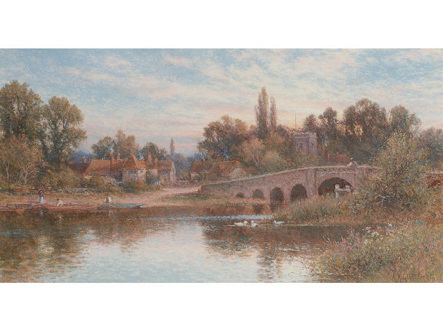 Alfred Augustus Glendening (1861-1907) Sonning on Thames, and Bolney Court on Thames, a pair, (2)