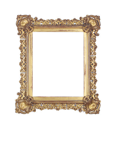 An English 19th Century pierced and gilded papier mache frame
