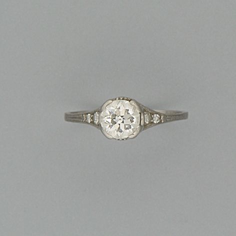 A diamond single-stone ring