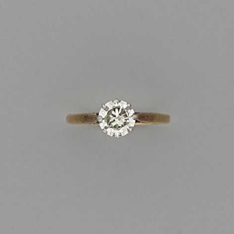 A diamond single-stone ring