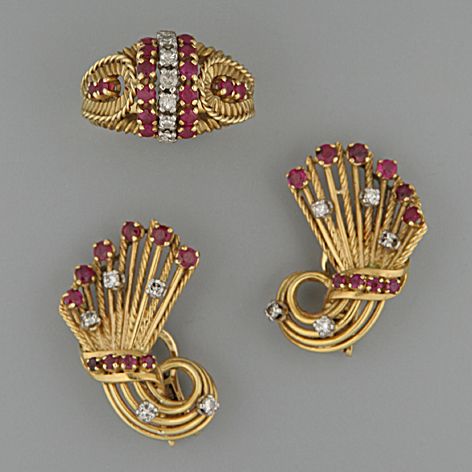 A ruby and diamond dress ring (3)