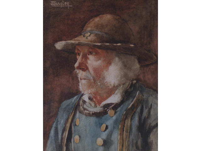 Walter Langley (British, 1852-1922) Portrait of a fisherman.