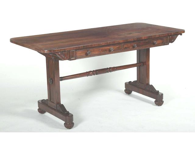 A Regency rosewood centre table