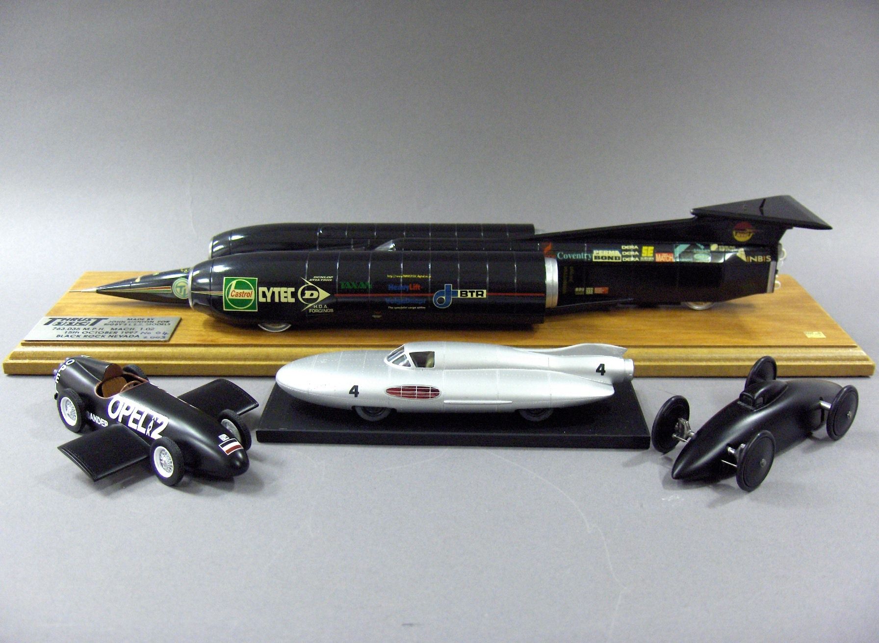 Speed Model Bonhams Cars : Four Land Speed Record car models,