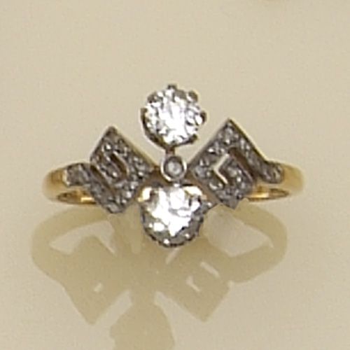A two stone diamond ring