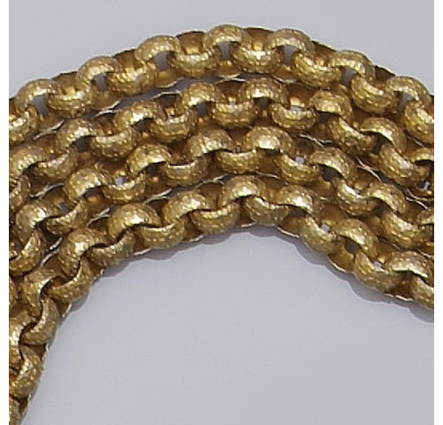 An early Victorian muff chain