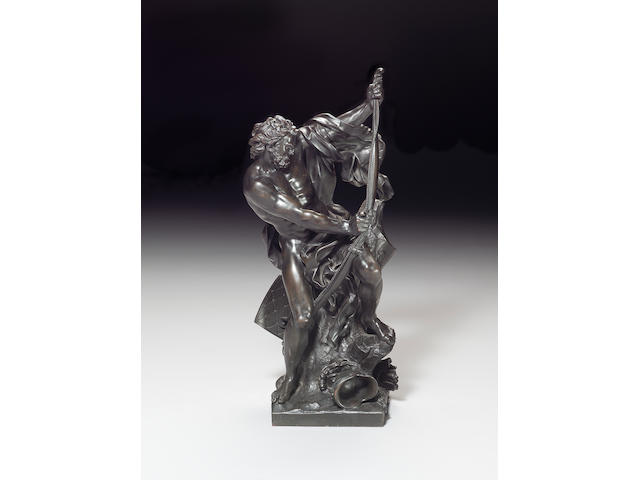 Felix Marice Charpentier (French, 1858-1924): A bronze figure of Ulysses,