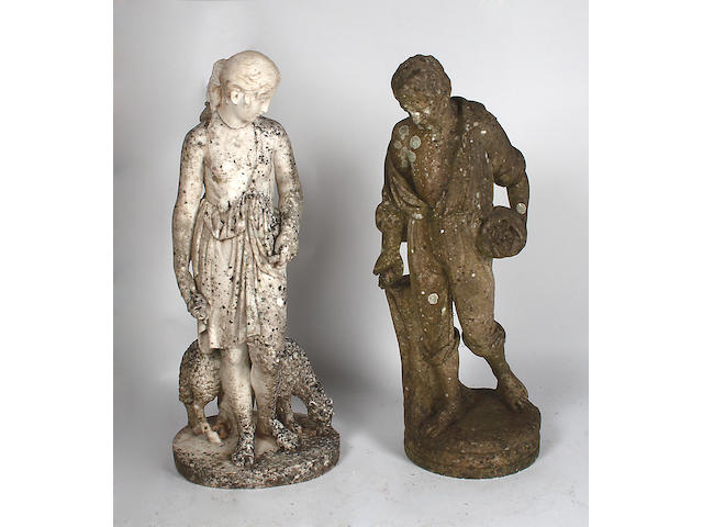 A pair of 19th century marble statues