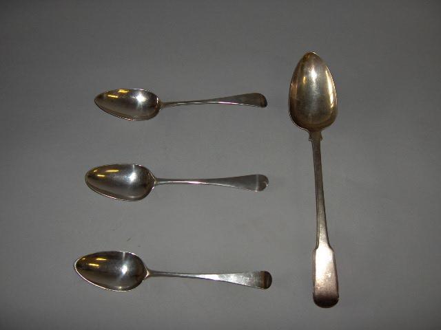 A George III fiddle pattern serving spoon, London 1813,