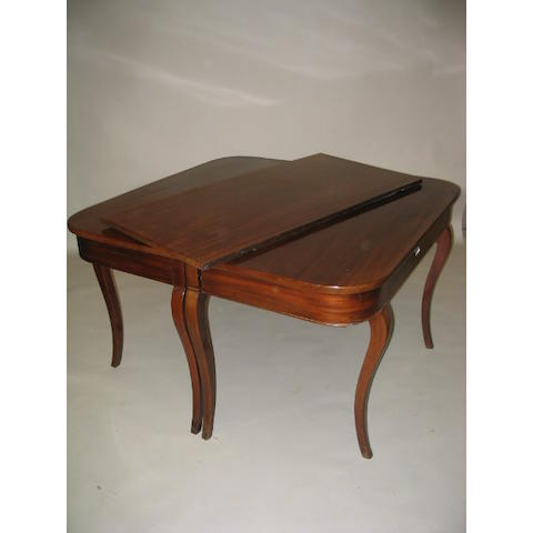 A George III mahogany "D" end dining table