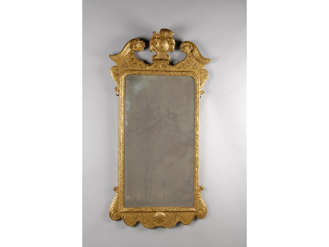 A mid 18th Century carved gilt gesso pier mirror