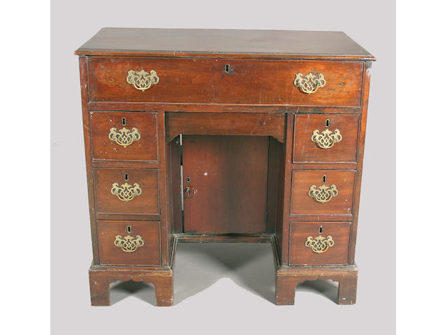An early George III mahogany dressing chest
