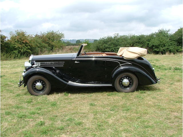 Formerly the personal car of Lord Nuffield,1937 Wolseley Super Six 25 Series III Drophead Coup&#233;  Chassis no. 325/DHC/499 Engine no. OPEW3DHC3310