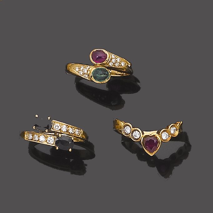 Three gemset rings (3)