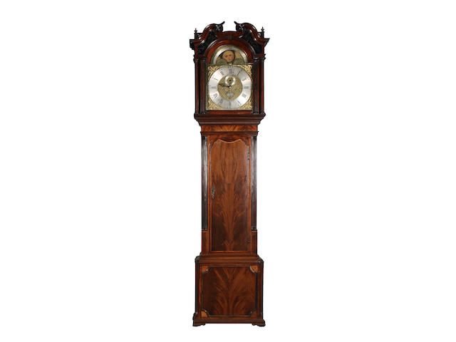 A mahogany and crossbanded longcase clock, William Lassel, Liverpool, circa 1795,