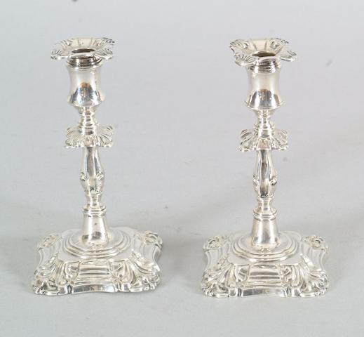 A pair of late Victorian tapersticks Henry Wilkinson & Co, 1895,  (2)