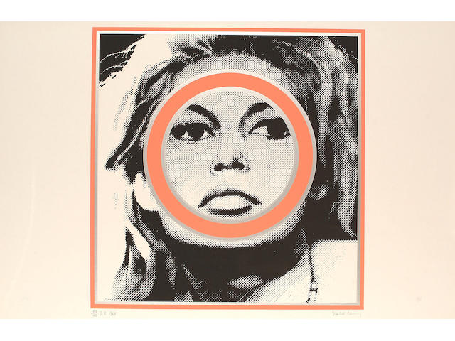 Gerald Laing (British, b.1936) Brigitte Bardot, screenprint, 1968, printed in colours, signed in pencil, also inscribed `B.B.`, dated and numbered 139/200 in pencil, in a perspex frame, 54.2 x 52.2cm (21 1/2 x 20 1/2in)