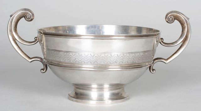 A twin handled bowl By Carrington and Co, 1913,