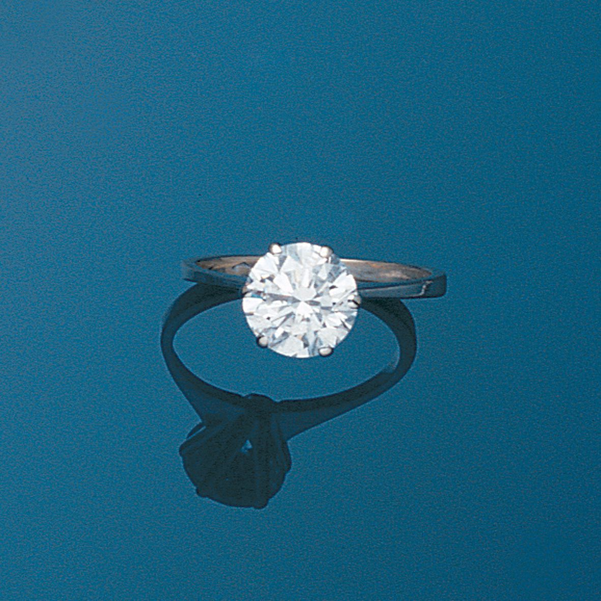 A diamond single-stone ring