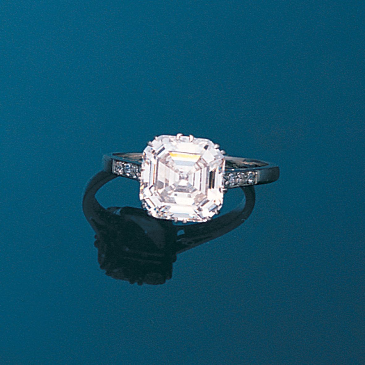 A diamond single-stone ring