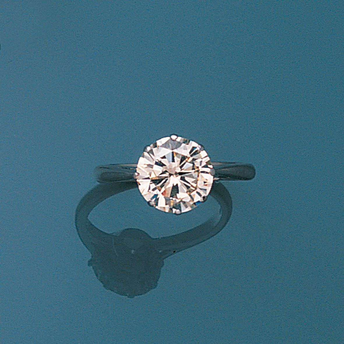A diamond single-stone ring