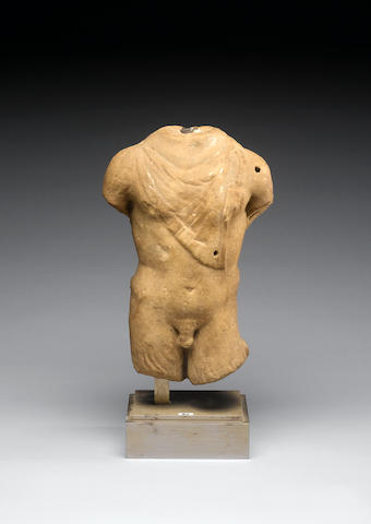 A Roman marble torso of a faun