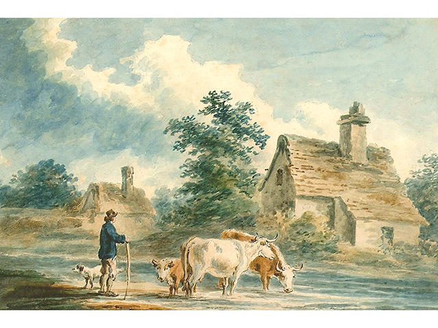 Peter le Cave (British, fl. 1769-1810) Watching the cattle.