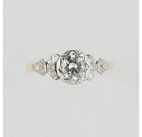 A diamond single stone ring,