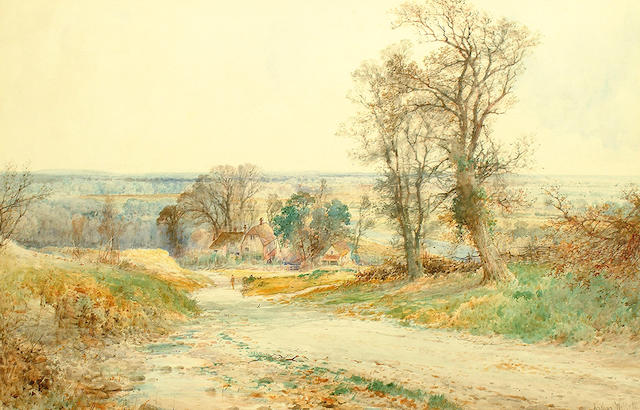 Arthur Willett (British, c.1857-1918) A country road.