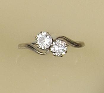 A two stone diamond ring